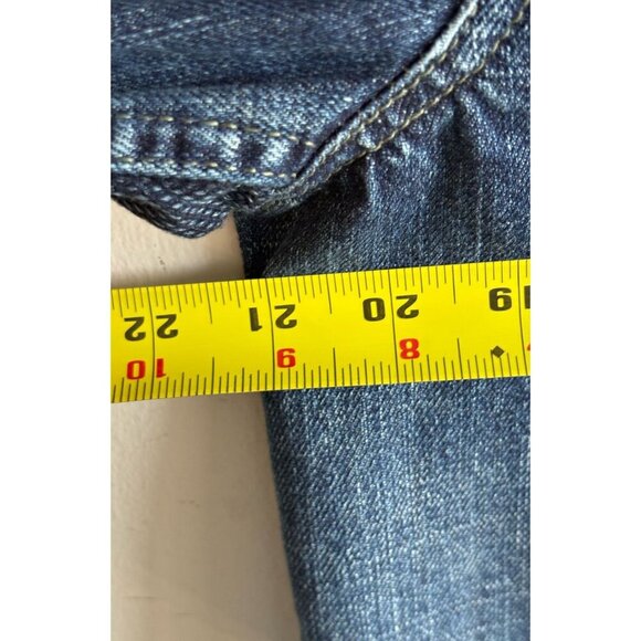 Sun Stone Mens Long Sleeve with Pockets Bateman Military Jacket Denim Blue Sz M - Picture 7 of 11